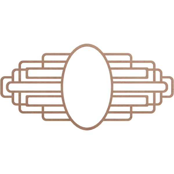 Ekena Millwork Wood Fretwork Pierced Medallion, 24"W x 12"H x 6 5/8"IW x 11 3/8"IH x 3/8"T, Wood (Paint Grade) CMWP24X12X0375EBMF - main